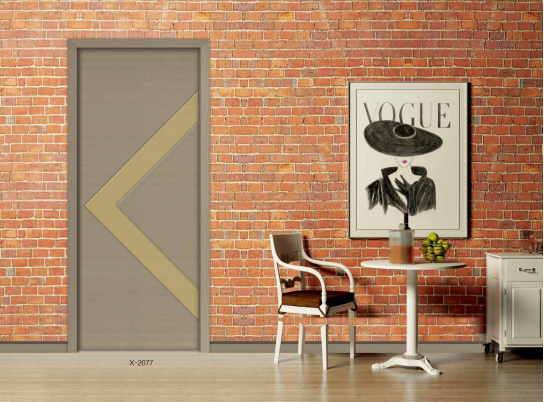 鑫順來(lái)X-2077雕花叉色平開(kāi)隔音實(shí)木烤漆門(mén)