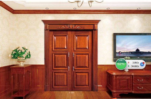 重慶鑫順來X-2001復(fù)古雕花實(shí)木烤漆門