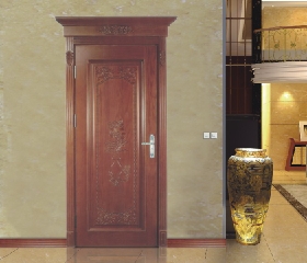 廠家推薦鑫順來XJS-009仿古雕花實木烤漆門