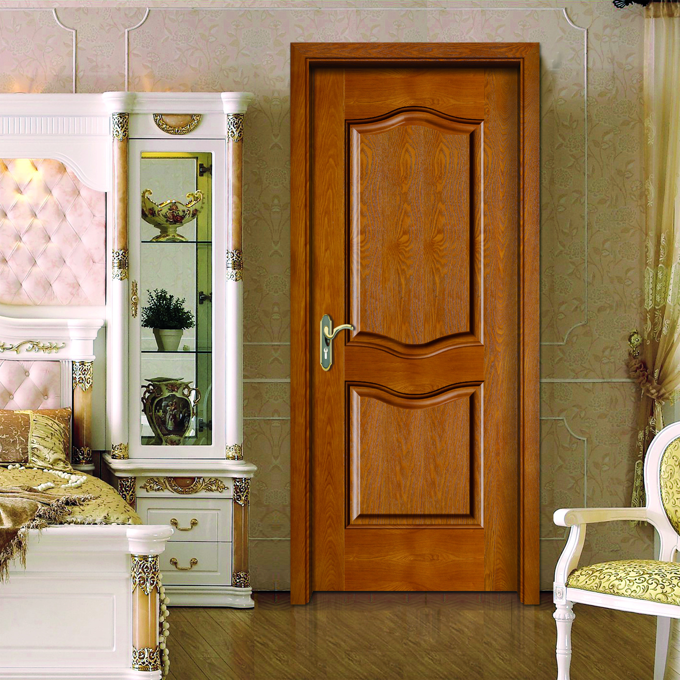 廠價直銷愉心X-1031平開實木開放漆門