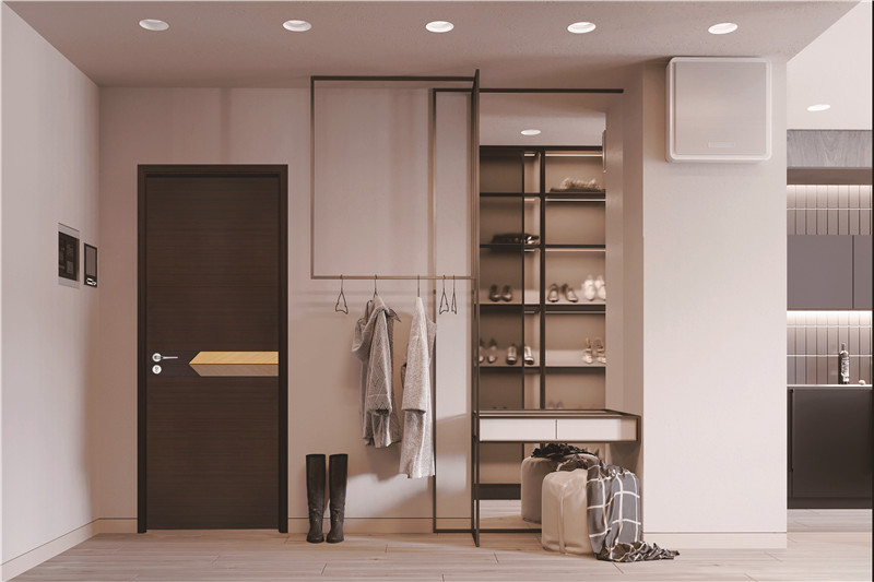 廠價直銷鑫順來X-6097平開拼貼實木烤漆門