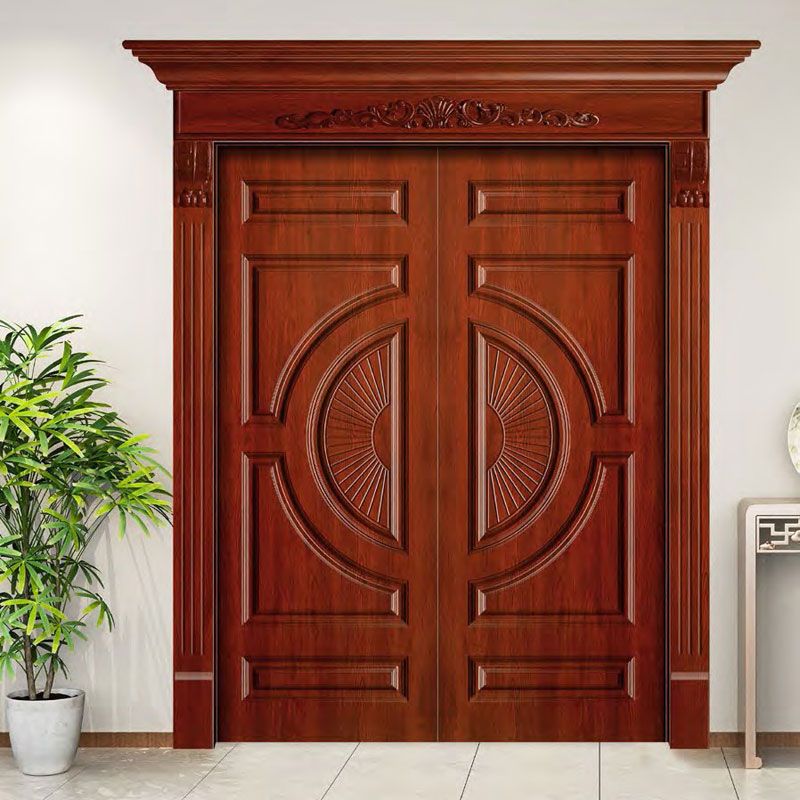 廠價直銷鑫順來X-7015平開復古實木烤漆門