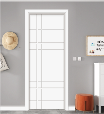 廠價直銷鑫順來X-9004平開帶扣線實木烤漆門