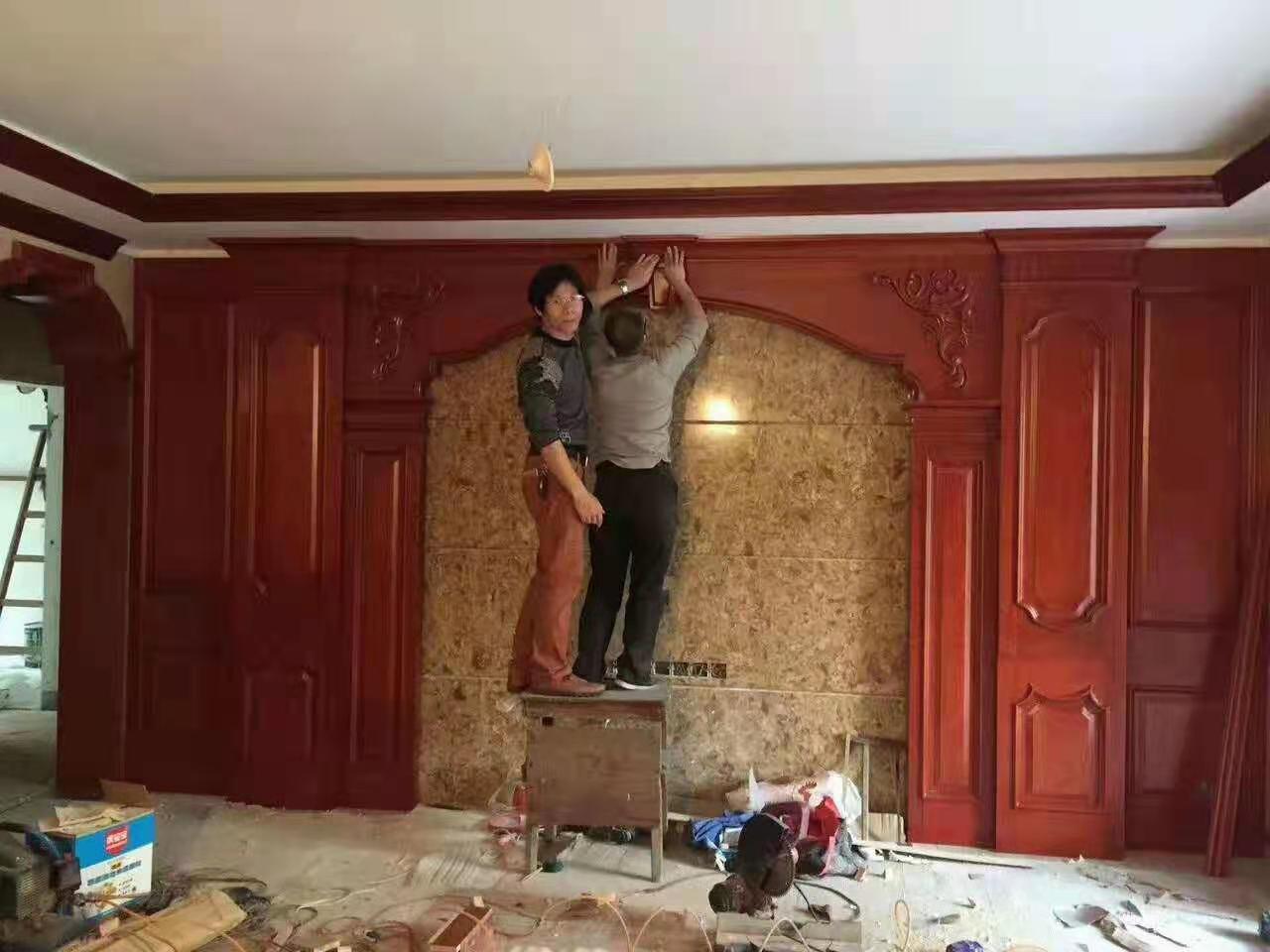 廠價(jià)熱銷鑫順來XSL-2143中式豪華電視墻