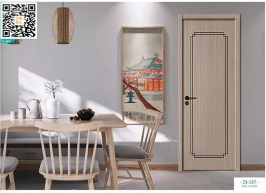 廠價新款鑫順來21-167掃碼輕奢木門，掃二維碼看裝修風格