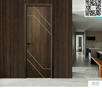 廠價(jià)新款鑫順來21-176掃碼輕奢木門，掃二維碼看裝修風(fēng)格