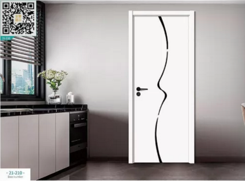 廠價(jià)新款鑫順來21-210掃碼叉色木門,掃二維碼看裝修風(fēng)格