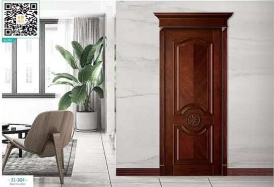 廠價(jià)新款鑫順來21-364掃碼帶扣線,實(shí)木花,帽頭豪華木門,掃二維碼看裝修風(fēng)格