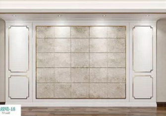 廠價新款鑫順來DQ-18掃碼金典白電視墻,掃二維碼看裝修風格