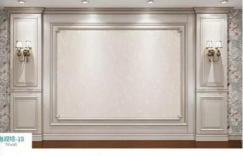 廠價新款鑫順來DQ-19掃碼金典白電視墻,掃二維碼看裝修風格